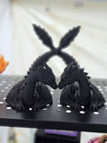 Duo Dragon Guardian — 3D Printed Fantasy Dragon Bookend Set | Bookish Decor Gift
