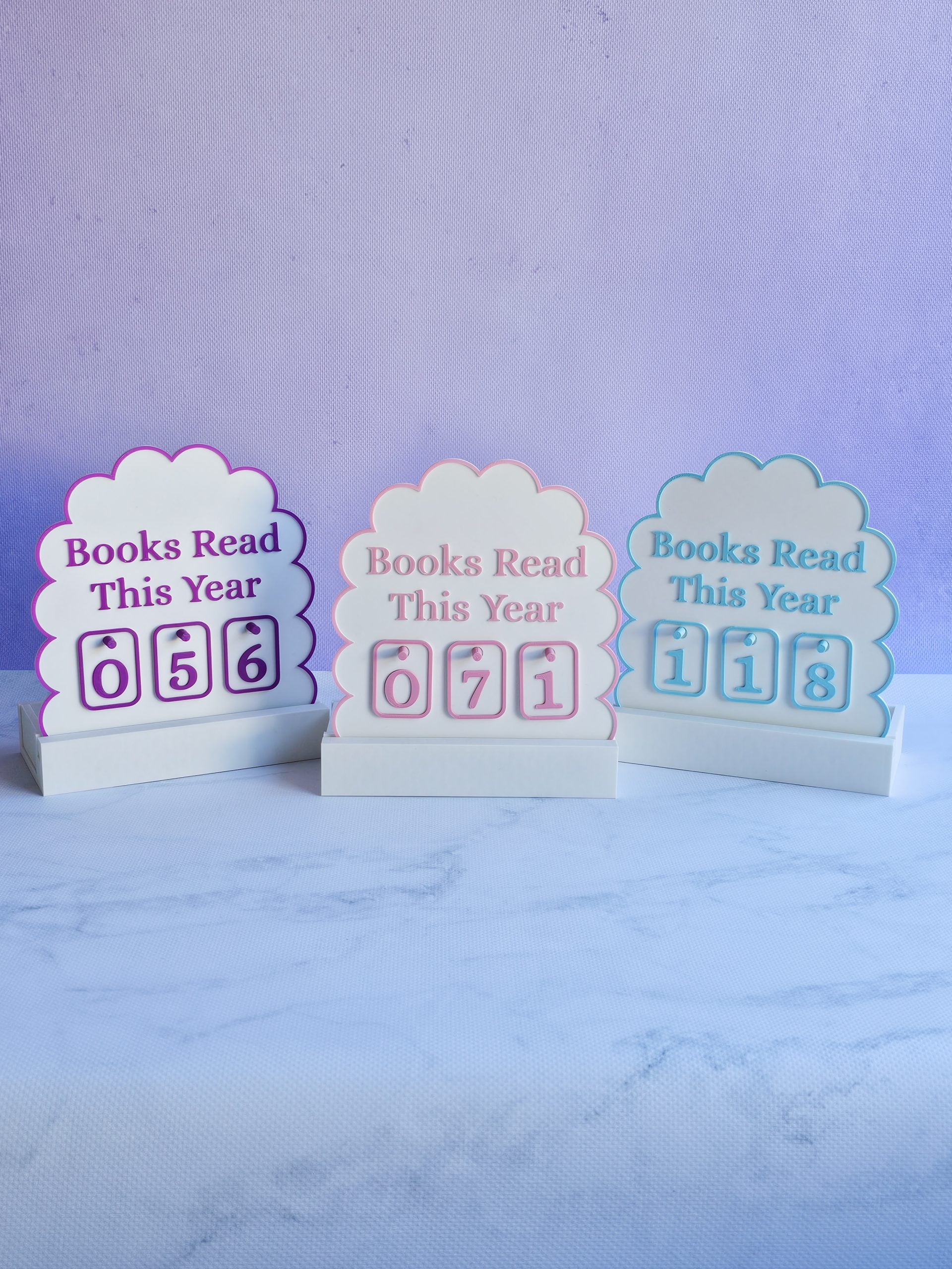 3D Printed Books Read This Year Counter | Reading Tracker Display | Book Lover Gift image 0
