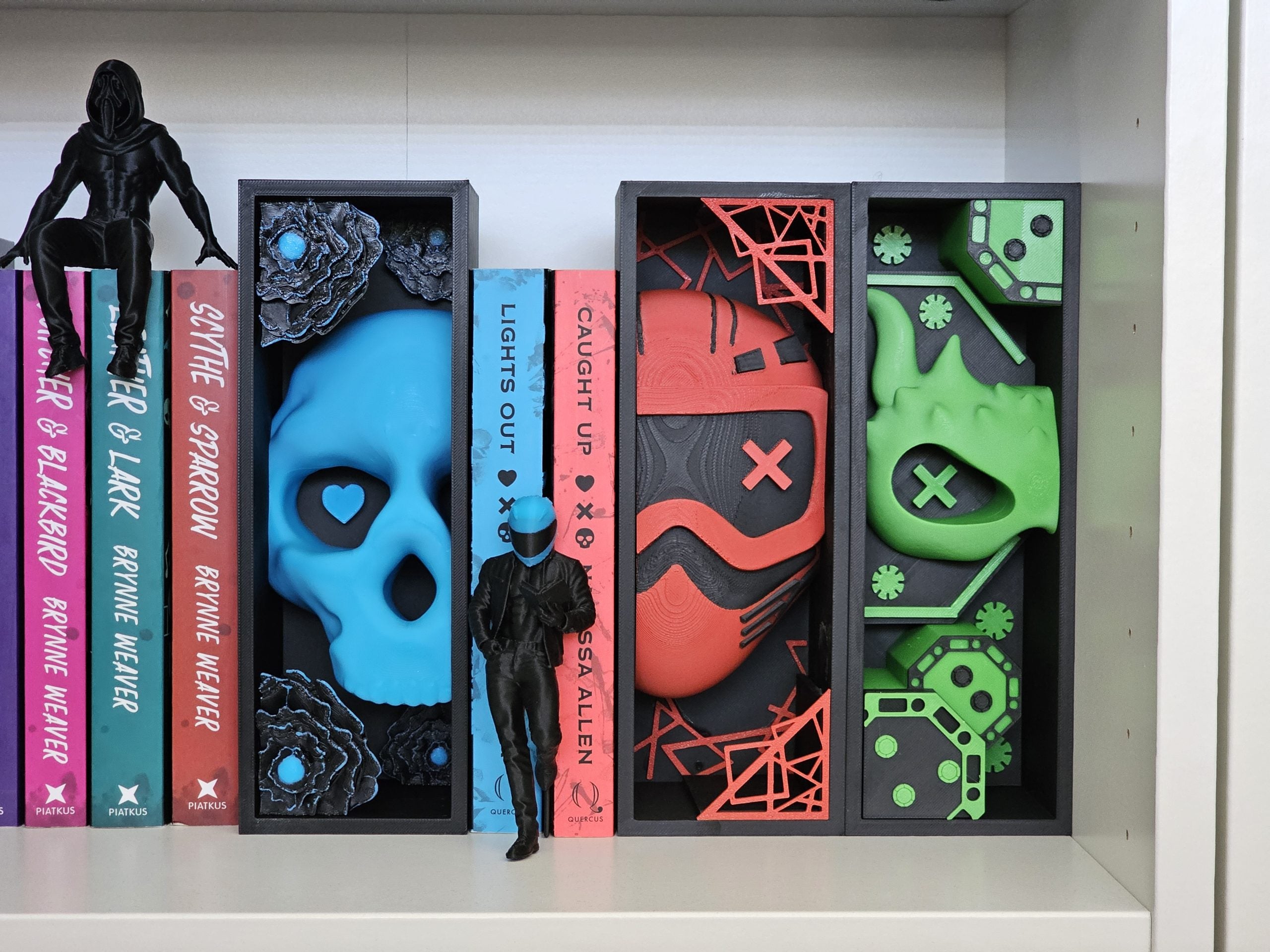 Lights Out Booknook — 3D Printed Fantasy Bookshelf Insert image 0