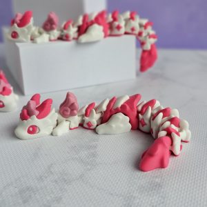 Atria Dragon - White, Dark Pink and Light Pink