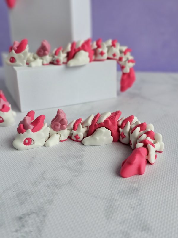Atria Dragon - White, Dark Pink and Light Pink