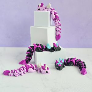 Baby Atria Dragon - 15cm Articulated Flexi Dragon Fidget Toy | 3D Printed Fantasy Collectible