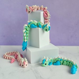 Baby Kaida Dragon Fidget Toy - Articulated 3D Printed Flexi Dragon 15cm