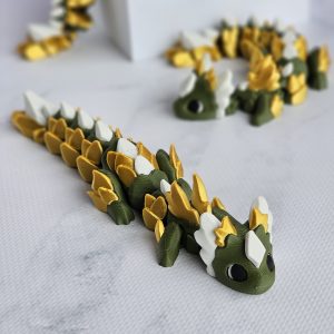 Rubikuro Dragon -  Olive Green, Gold and White