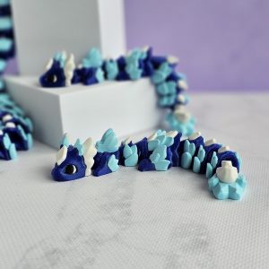 Rubikuro Dragon -  Dark Blue, Light Blue and White