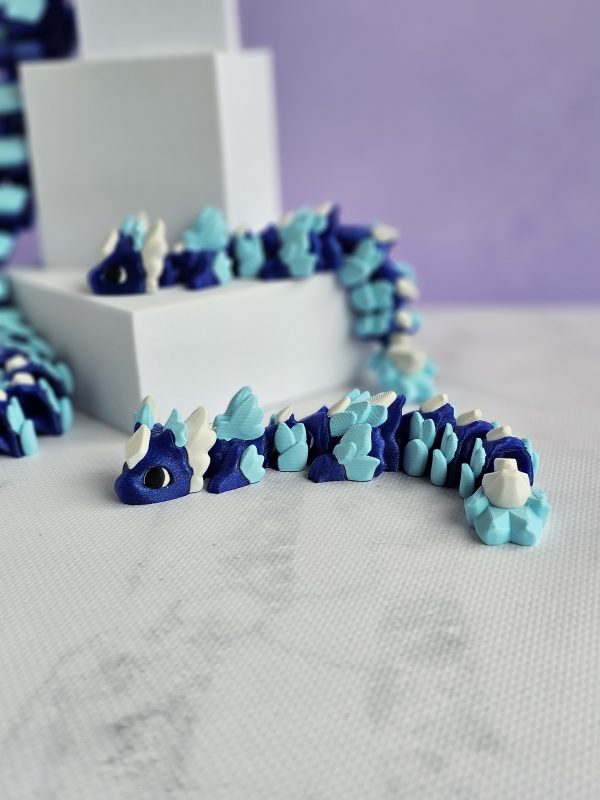 Rubikuro Dragon -  Dark Blue, Light Blue and White