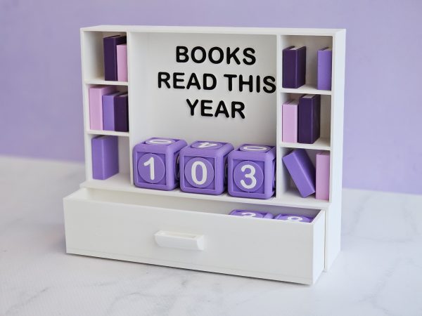 Books Read this Year Counter (Cube Version)