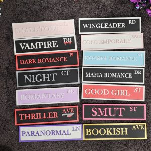 Bookish Street Signs | Personalized Literary Decor for Reading Nooks & Home Libraries